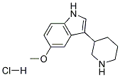 5-METHOXY-3-(PIPERIDIN-3-YL)-1H-INDOLE HYDROCHLORIDE 结构式