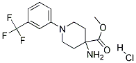 METHYL 4-AMINO-1-(3-(TRIFLUOROMETHYL)PHENYL)PIPERIDINE-4-CARBOXYLATE HYDROCHLORIDE 结构式