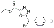 ETHYL 5-[BROMO(4-CHLOROPHENYL)METHYL]-1,3,4-OXADIAZOLE-2-CARBOXYLATE 结构式