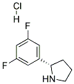 (S)-2-(3,5-DIFLUOROPHENYL)PYRROLIDINE HYDROCHLORIDE 结构式