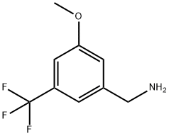 3-甲氧基-5-(三氟甲基)苄胺 结构式