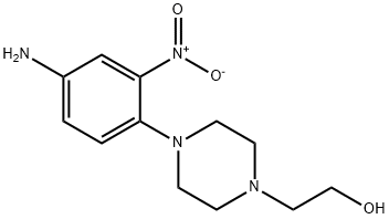 4-[4-(2-HYDROXYETHYL)PIPERAZIN-1-YL]-3-NITROANILINE 结构式