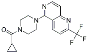 5-[4-(CYCLOPROPYLCARBONYL)PIPERAZIN-1-YL]-2-(TRIFLUOROMETHYL)-1,6-NAPHTHYRIDINE 结构式