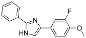 4-(3-FLUORO-4-METHOXYPHENYL)-2-PHENYL-IMIDAZOLE 结构式