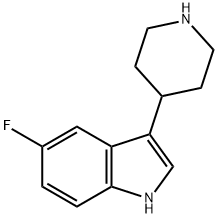 5-氟-3-(4-哌啶)-吲哚 结构式