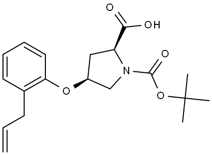 (2S,4S)-4-(2-ALLYLPHENOXY)-1-(TERT-BUTOXYCARBONYL)-2-PYRROLIDINECARBOXYLIC ACID 结构式