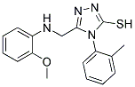 5-(((2-METHOXYPHENYL)AMINO)METHYL)-4-(2-METHYLPHENYL)-4H-1,2,4-TRIAZOLE-3-THIOL 结构式