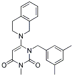 6-(3,4-DIHYDRO-1H-ISOQUINOLIN-2-YL)-1-(3,5-DIMETHYL-BENZYL)-3-METHYL-1H-PYRIMIDINE-2,4-DIONE 结构式