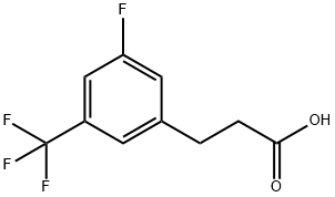 3-[3-氟-5-(三氟甲基)苯基]丙酸 结构式