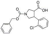 4-(2-CHLORO-PHENYL)-PYRROLIDINE-1,3-DICARBOXYLIC ACID 1-BENZYL ESTER 结构式