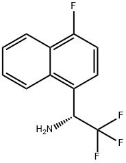 (R)-2,2,2-TRIFLUORO-1-(4-FLUORO-NAPHTHALEN-1-YL)-ETHYLAMINE 结构式