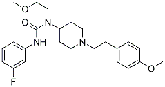 N'-(3-FLUOROPHENYL)-N-(2-METHOXYETHYL)-N-(1-[2-(4-METHOXYPHENYL)ETHYL]PIPERIDIN-4-YL)UREA 结构式