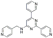 6-PYRIDIN-3-YL-2-PYRIDIN-4-YL-N-(PYRIDIN-4-YLMETHYL)PYRIMIDIN-4-AMINE 结构式