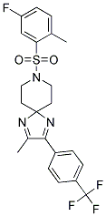 8-[(5-FLUORO-2-METHYLPHENYL)SULFONYL]-2-METHYL-3-[4-(TRIFLUOROMETHYL)PHENYL]-1,4,8-TRIAZASPIRO[4.5]DECA-1,3-DIENE 结构式