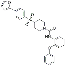 4-([4-(2-FURYL)PHENYL]SULFONYL)-N-(2-PHENOXYPHENYL)PIPERIDINE-1-CARBOXAMIDE 结构式