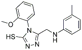 4-(2-METHOXYPHENYL)-5-(((3-METHYLPHENYL)AMINO)METHYL)-4H-1,2,4-TRIAZOLE-3-THIOL 结构式