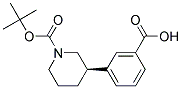 N-BOC-(R)-3-(3-CARBOXYPHENYL)-PIPERIDINE 结构式