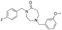 4-(4-FLUOROBENZYL)-1-(3-METHOXYBENZYL)-1,4-DIAZEPAN-5-ONE 结构式