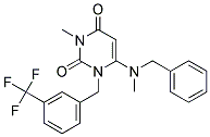 6-[BENZYL(METHYL)AMINO]-3-METHYL-1-[3-(TRIFLUOROMETHYL)BENZYL]PYRIMIDINE-2,4(1H,3H)-DIONE 结构式