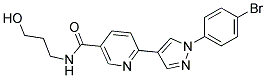 6-[1-(4-BROMOPHENYL)-1H-PYRAZOL-4-YL]-N-(3-HYDROXYPROPYL)NICOTINAMIDE 结构式