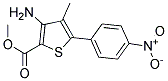 3-氨基-4-甲基-5-(4-硝基苯基)噻吩-2-羧酸甲酯 结构式