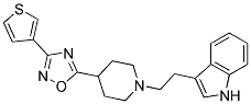 3-(2-(4-[3-(3-THIENYL)-1,2,4-OXADIAZOL-5-YL]PIPERIDIN-1-YL)ETHYL)-1H-INDOLE 结构式