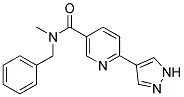 N-BENZYL-N-METHYL-6-(1H-PYRAZOL-4-YL)NICOTINAMIDE 结构式