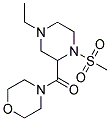 4-([4-Ethyl-1-(methylsulfonyl)piperazin-2-yl]carbonyl)morpholine 结构式