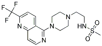 N-(2-(4-[2-(TRIFLUOROMETHYL)-1,6-NAPHTHYRIDIN-5-YL]PIPERAZIN-1-YL)ETHYL)METHANESULFONAMIDE 结构式