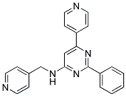 2-PHENYL-6-PYRIDIN-4-YL-N-(PYRIDIN-4-YLMETHYL)PYRIMIDIN-4-AMINE 结构式