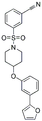 3-((4-[3-(2-FURYL)PHENOXY]PIPERIDIN-1-YL)SULFONYL)BENZONITRILE 结构式