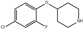 4-(4-CHLORO-2-FLUOROPHENOXY)PIPERIDINE 结构式
