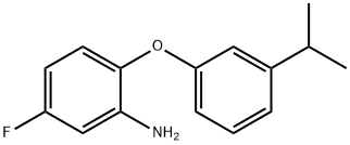 5-FLUORO-2-(3-ISOPROPYLPHENOXY)ANILINE 结构式