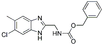 (6-CHLORO-5-METHYL-1H-BENZIMIDAZOL-2-YLMETHYL)-CARBAMIC ACID BENZYL ESTER 结构式