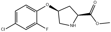 METHYL (2S,4S)-4-(4-CHLORO-2-FLUOROPHENOXY)-2-PYRROLIDINECARBOXYLATE 结构式