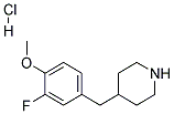 4-(3-氟-4-甲基氧基苄基)哌啶盐酸盐 结构式