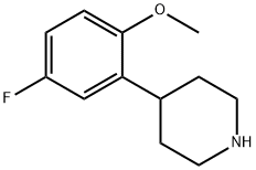 4-(5-氟-2-甲氧苯基)哌啶 结构式