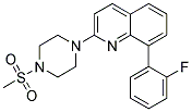 8-(2-FLUOROPHENYL)-2-[4-(METHYLSULFONYL)PIPERAZIN-1-YL]QUINOLINE 结构式