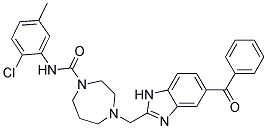 4-[(5-BENZOYL-1H-BENZIMIDAZOL-2-YL)METHYL]-N-(2-CHLORO-5-METHYLPHENYL)-1,4-DIAZEPANE-1-CARBOXAMIDE 结构式