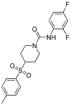 N-(2,4-DIFLUOROPHENYL)-4-[(4-METHYLPHENYL)SULFONYL]PIPERIDINE-1-CARBOXAMIDE 结构式