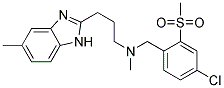 N-[4-CHLORO-2-(METHYLSULFONYL)BENZYL]-N-METHYL-3-(5-METHYL-1H-BENZIMIDAZOL-2-YL)PROPAN-1-AMINE 结构式