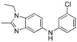 (3-CHLORO-PHENYL)-(1-ETHYL-2-METHYL-1H-BENZOIMIDAZOL-5-YL)-AMINE 结构式