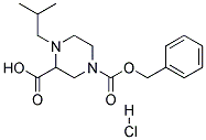 4-ISOBUTYL-PIPERAZINE-1,3-DICARBOXYLIC ACID 1-BENZYL ESTER HYDROCHLORIDE 结构式