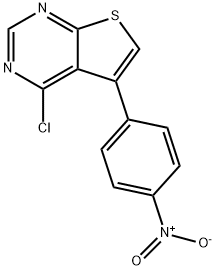 4-CHLORO-5-(4-NITROPHENYL)THIENO[2,3-D]PYRIMIDINE 结构式
