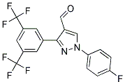 3-(3,5-BIS(TRIFLUOROMETHYL)PHENYL)-1-(4-FLUOROPHENYL)-1H-PYRAZOLE-4-CARBALDEHYDE 结构式