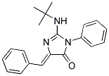 2-叔丁氨基-3-苯基-5-苯亚甲基-4H-咪唑啉-4-酮 结构式