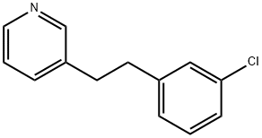 3-(3-CHLOROPHENYLETHYL)PYRIDINE 结构式