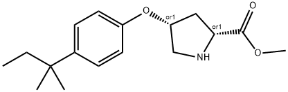 METHYL (2S,4S)-4-[4-(TERT-PENTYL)PHENOXY]-2-PYRROLIDINECARBOXYLATE 结构式