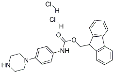 (4-PIPERAZIN-1-YL-PHENYL)-CARBAMIC ACID 9H-FLUOREN-9-YLMETHYL ESTER DIHYDROCHLORIDE 结构式