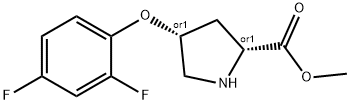 METHYL (2S,4S)-4-(2,4-DIFLUOROPHENOXY)-2-PYRROLIDINECARBOXYLATE 结构式